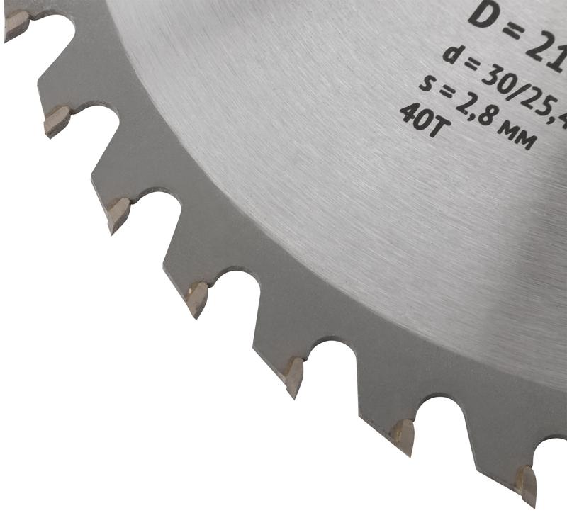 Диск пильный для циркулярных пил по дереву 210х30/25.4х40T FIT 37751