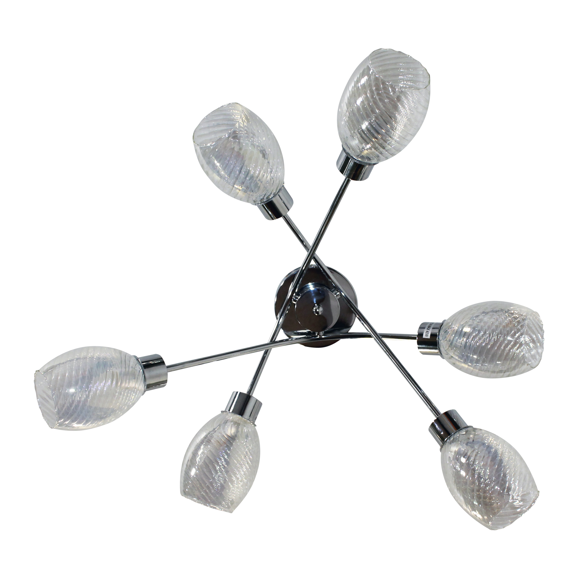 Светильник потолочный НПБ 01-6х40-119 Е14 ИУ  11267-3/6 хром (Плафон 8826)