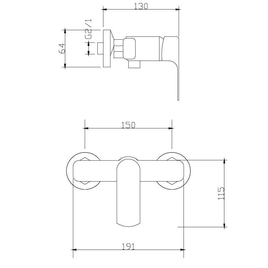 Смеситель для душа Fmark FM3039, хром