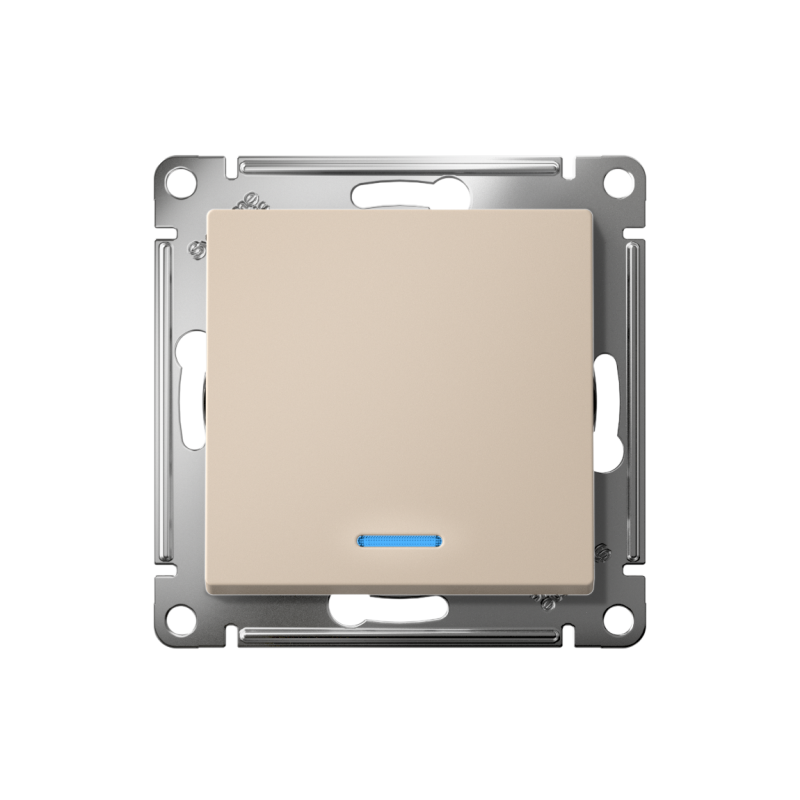 Выключатель 1-кл. AtlasDesign (сх. 1а) 10AX с подсветкой быстрозажим. клем. механизм песочн. SE ATN001213S