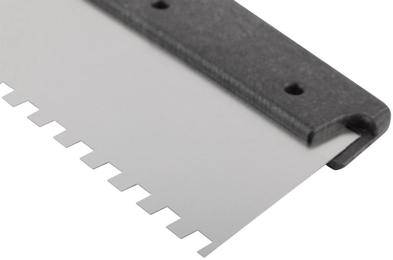 Шпатель фасадный зубчатый 250мм/зуб 6мм нерж. КУРС 06607