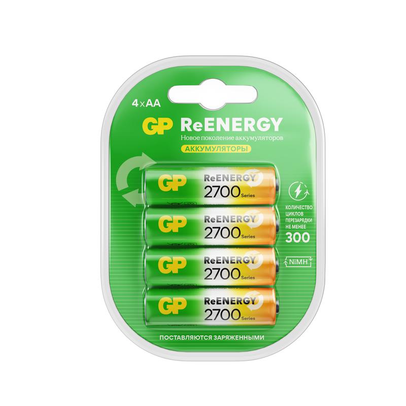 Аккумулятор AA/HR6 ReEnergy 1.2В 2650мА.ч (блист.4шт) GP 20276