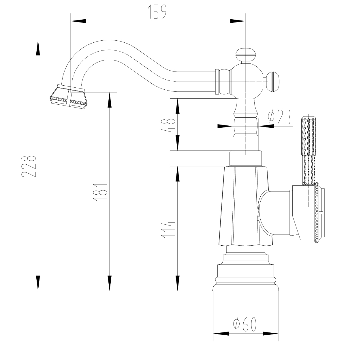 Смеситель для кухонной мойки Lemark Jasmine (LM6604B)