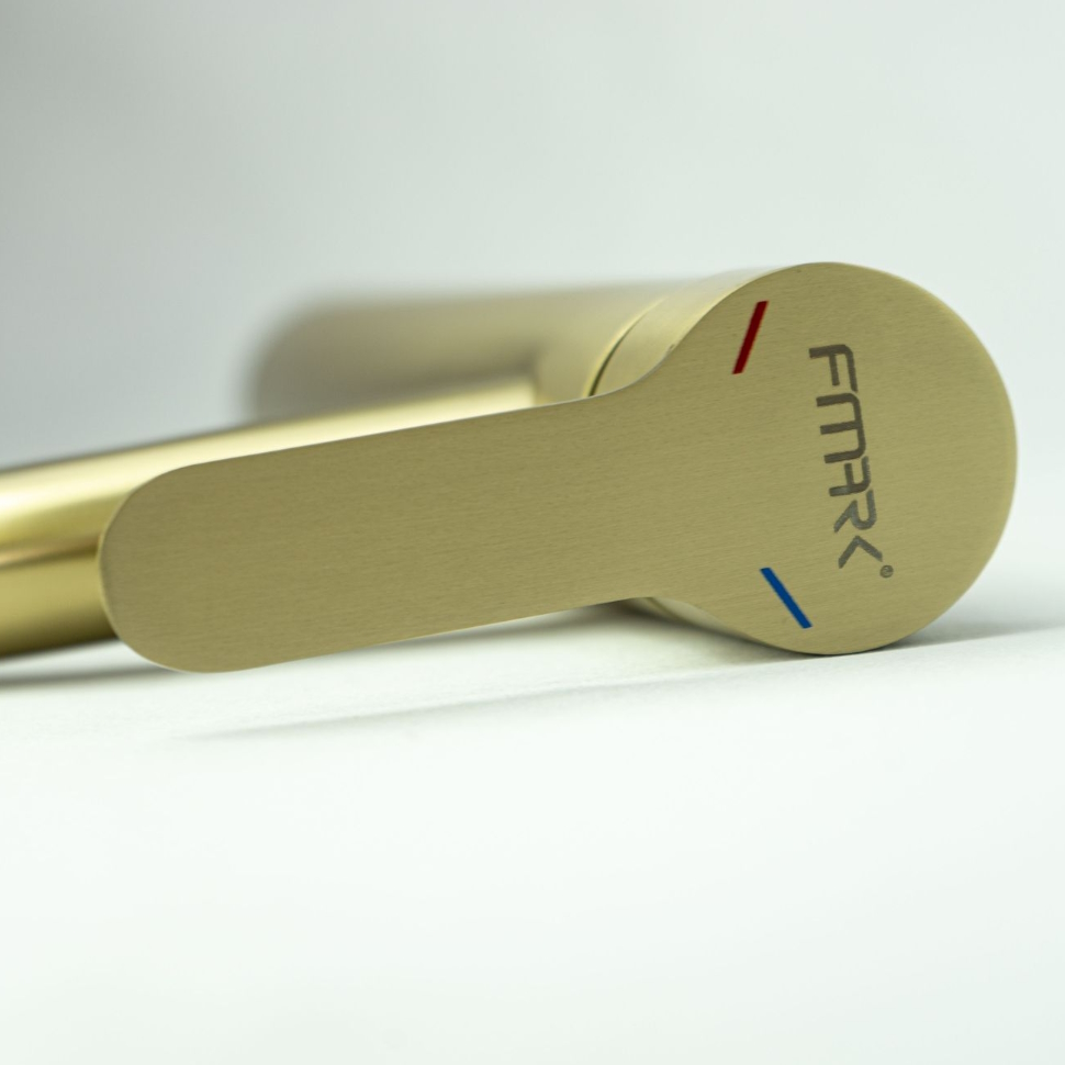 Смеситель для раковины Fmark FS8211C, матовое золото
