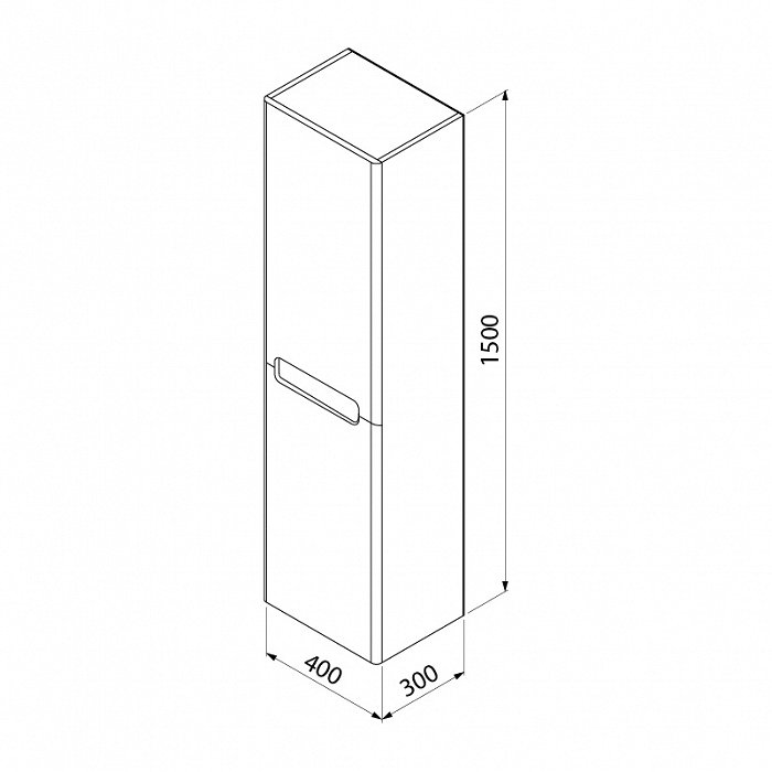 Шкаф-пенал IDDIS Edifice 40 подвесной белый (EDI40W0i97)