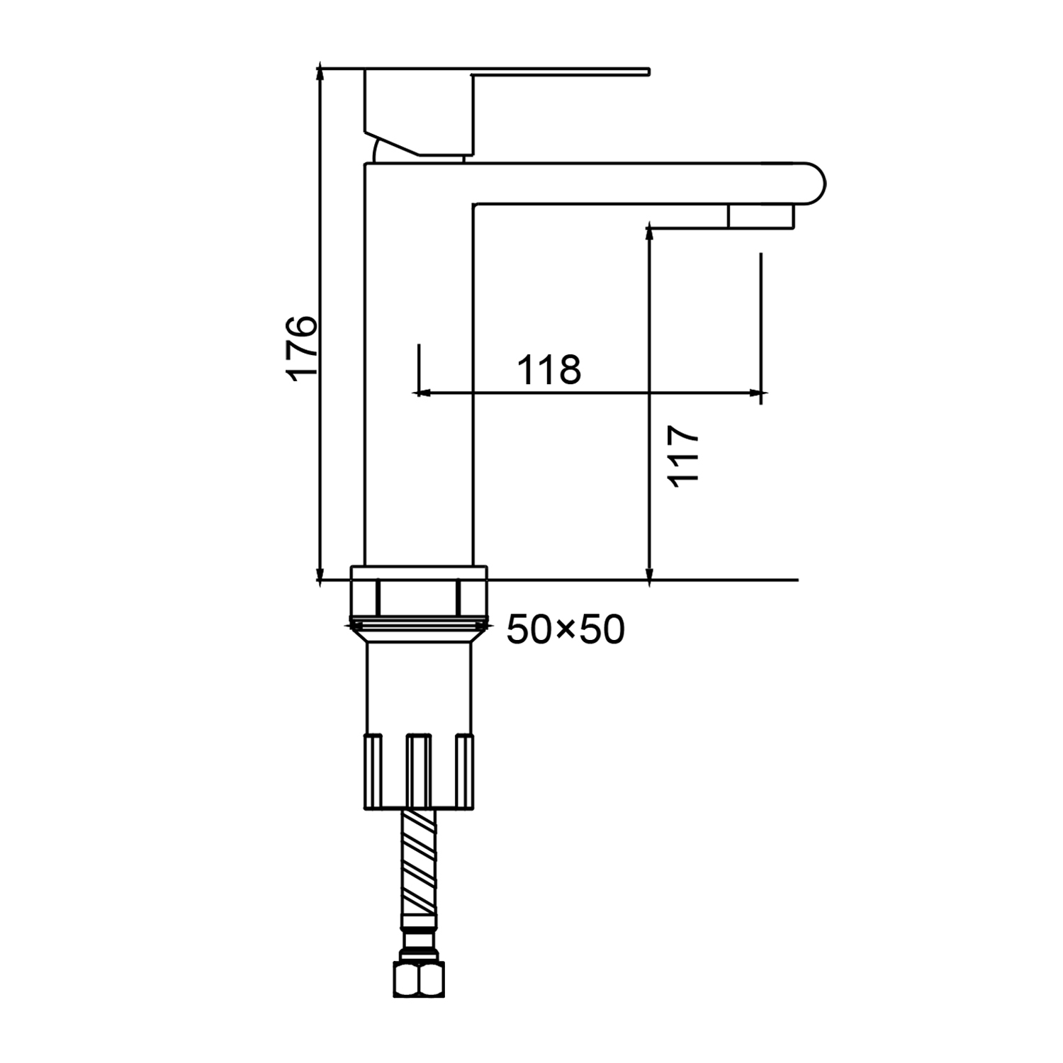 Смеситель для раковины Splenka S224.10.06, черный