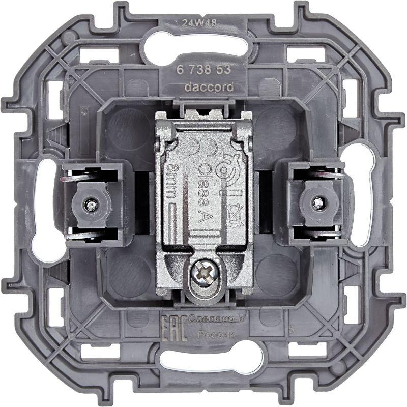 Розетка телевизионная TV Inspiria 2дБ 0-2400мГц с топологией "звезда" механизм антрацит IEK 673853