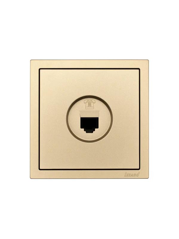 Розетка телефонная евро СП ZIMA IP20 зол. LEZARD 704-3688-137