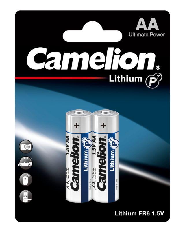 Элемент питания литиевый AA/FR6 1.5В Lithium FR6-BP2 BL2 (уп.2шт) Camelion 15241