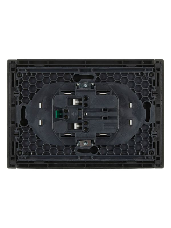 Розетка 2-м СП FORTE&PIANO FP324 16А с заземл. без защ. шторок безвинт. крепл. сер. IEK FP-R21-16-1-K03