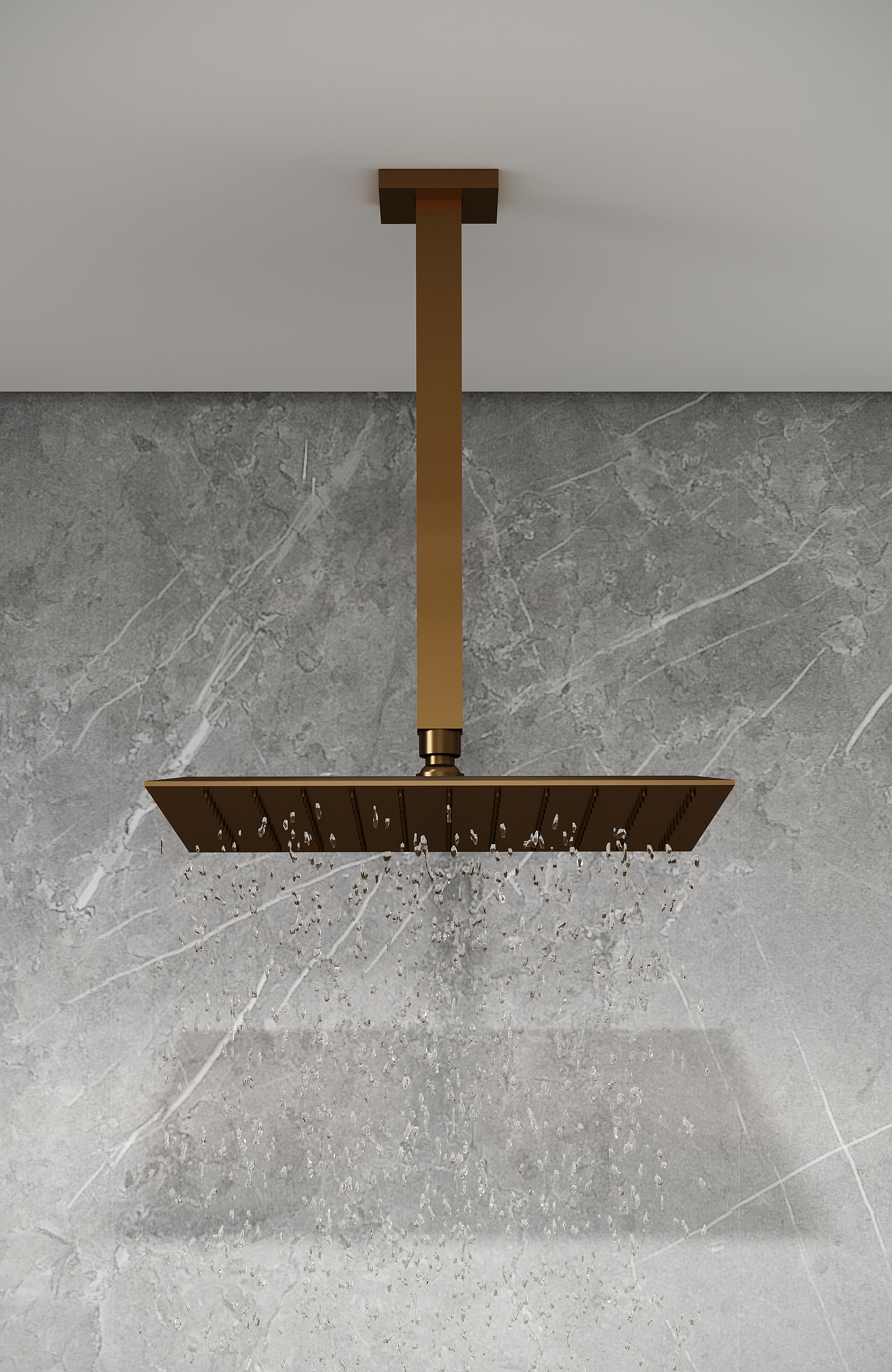 Держатель верхнего душа потолочный UNO Nickel Brush