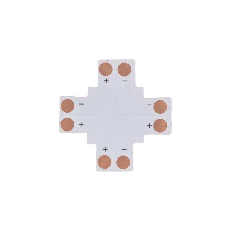 Коннектор Х-образный для светодиодной ленты SMD 8мм Rexant 148-121