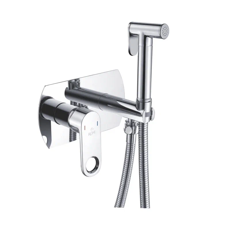 Гигиенический душ со смесителем Rose R205, хром