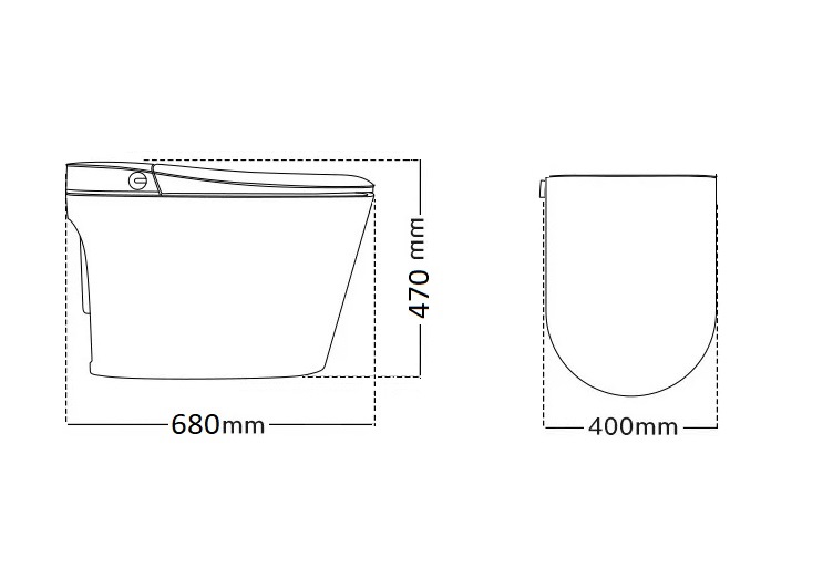 Унитаз MIRELLA Smart напольный с дистанционным управлением Ceruttispa CT10615 (680x400x470)