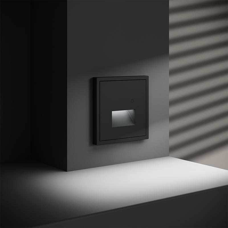 Подсветка светодионая СП S70 с датчиком механизм черн. матов. Voltum VLS070708