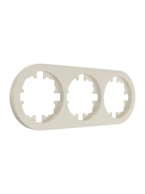 Рамка 3-м OSEN горизонт. круглая сл. кость LEZARD 744-9000-148