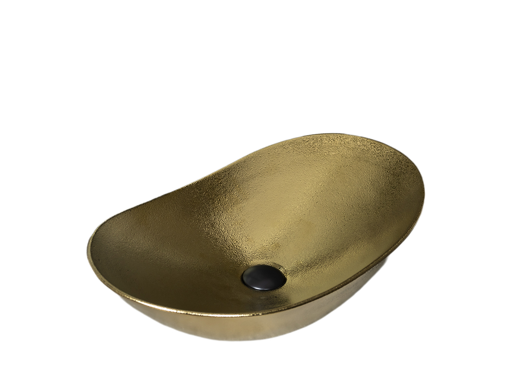 Раковина Gid Gd9811 53340 накладная золотая 61x37x15