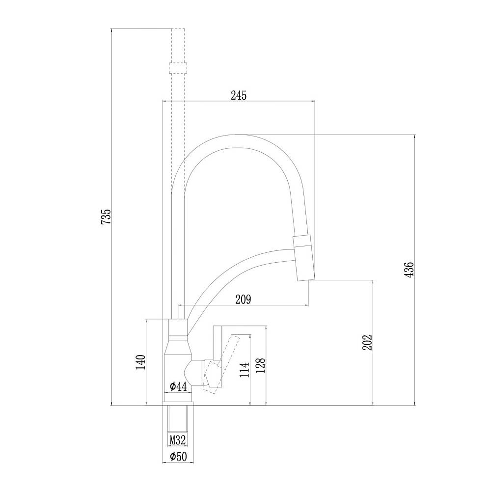 Смеситель для кухни Fmark FS8244-Y, бежевый