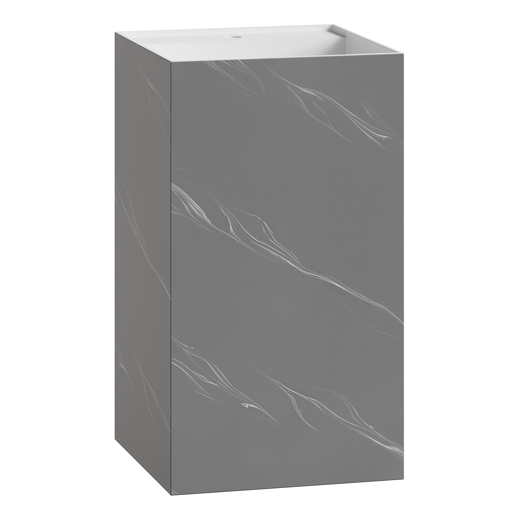 Раковина напольная Cube Corian 480*480*850 Matt White