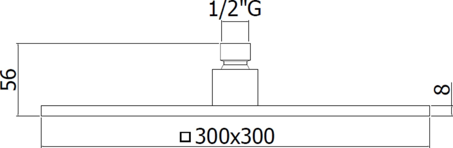 Верхний душ Paffoni Synkro King 30 ZSOF078NO