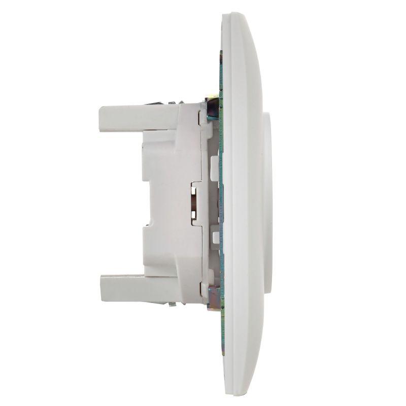 Розетка 2-м SKANDY 10А без заземл. защ. шторки в сборе SK-R09W арктич. бел. IEK SK-R23-10-K01-F