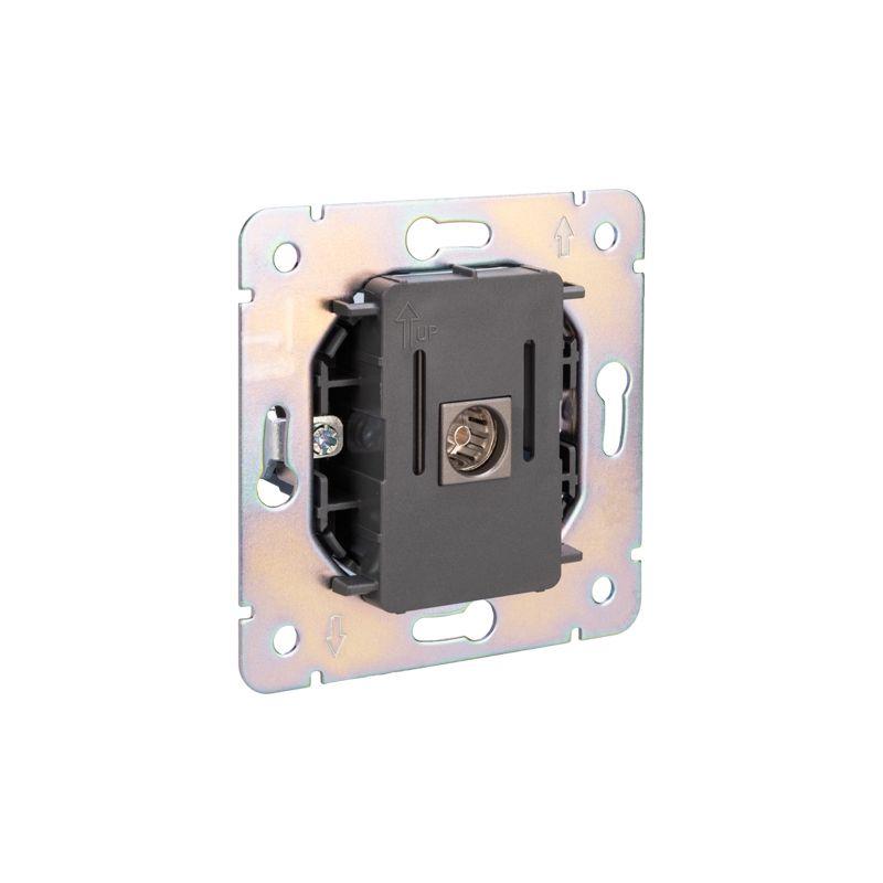 Розетка телевизионная TV СП ROUND MIELE титан Kranz KR-78-0723-2