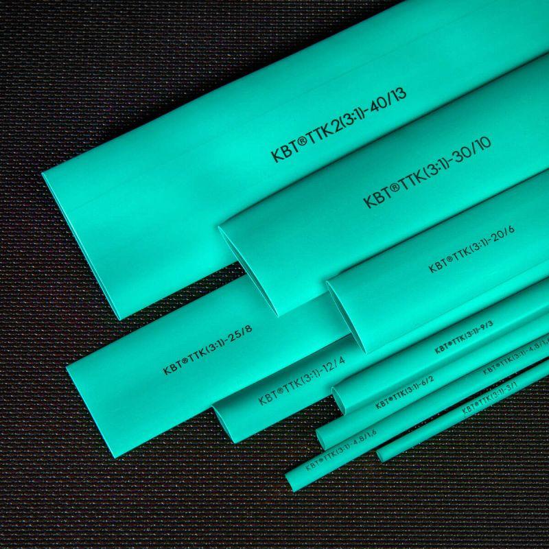 Трубка термоусадочная клеевая ТТК(3:1)-12/4 зел. (уп.10м) КВТ 102433