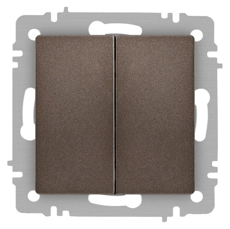 Переключатель 2-кл. СП Accent 6-107-08 10А IP20 250В AL/CU бронза Intro Б0063570