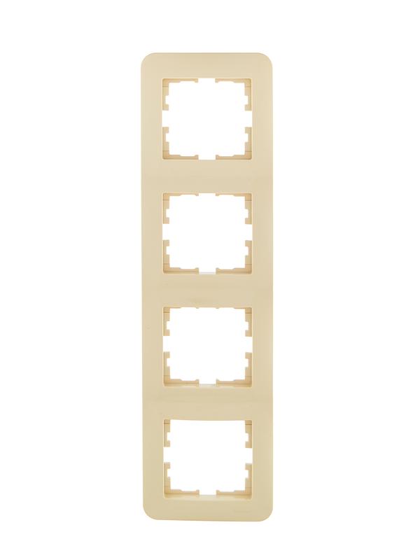 Рамка 4-м ASTI вертикал. крем. LEZARD 7081-0300-154