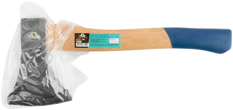 Топор 600г деревянная ручка; кованая инструментальная сталь MOS 46001М