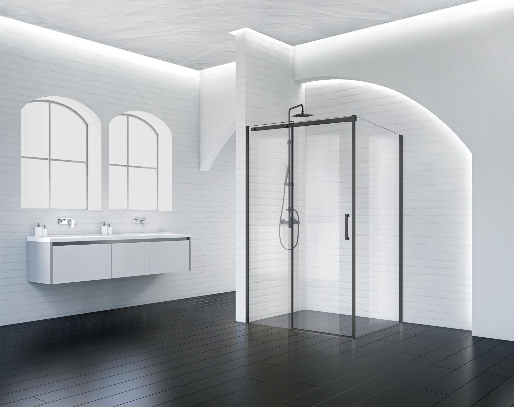 Душевой уголок BelBagno ACQUA-AH-1-130/90-C-NERO