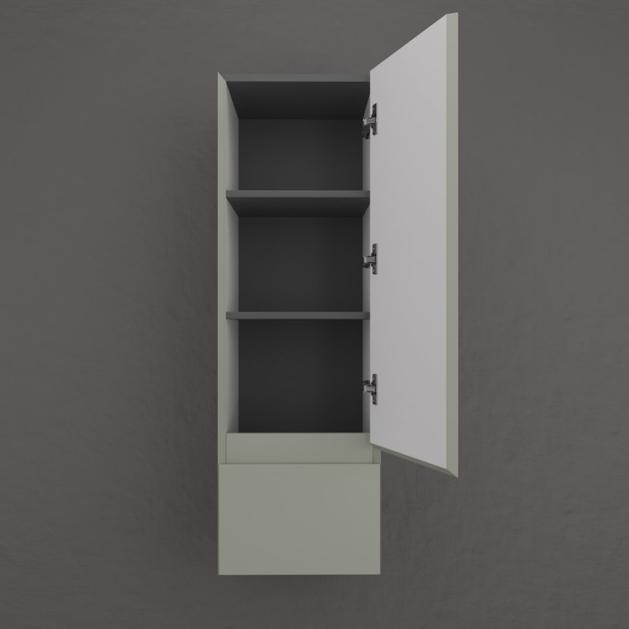 Пенал подвесной "Манхэттен" 36, ЭМАЛЬ 1 ящик PLUS олива