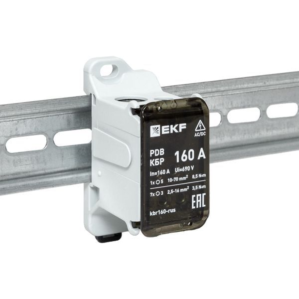 Блок распределительный клеммный КБР 160A EKF kbr160-rus