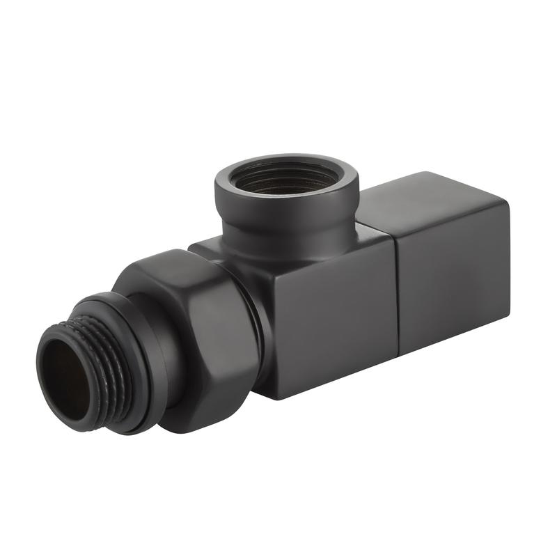 Набор дизайн-вентилей CUBE осевой 1/2дюйм черн. Royal Thermo НС-1422573