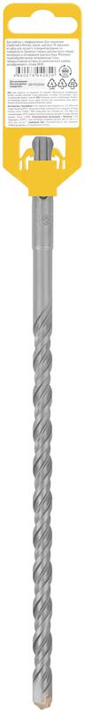 Бур по бетону SDS PLUS профи W-образная вставка двойная спираль 10х260мм FIT 32823