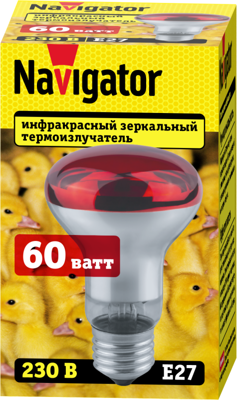 Термоизлучатель 93 973 NI-R63-60-230-E27-ИКЗК Navigator 93973