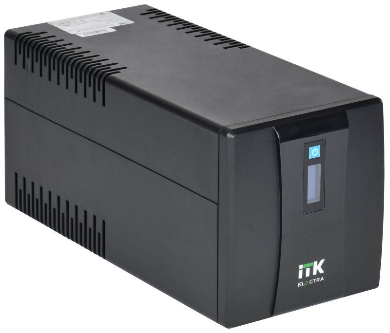 Источник бесперебойного питания ELECTRA ET 1.5кВ.А/900Вт с АКБ 2х9А.ч USB Schuko ITK EET-1500VA-1-002-S