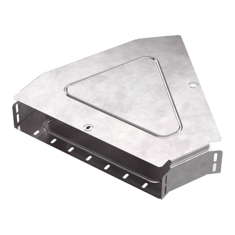 Угол горизонтальный 45 град. с крышкой 400х80 0.8мм Стандарт Промрукав PR16.0614