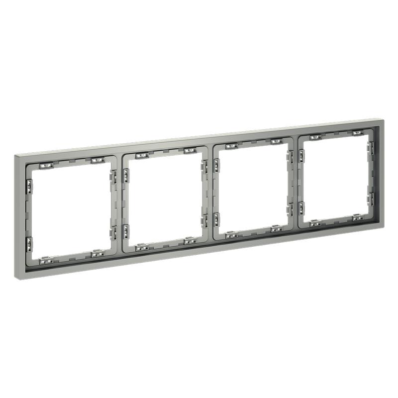 Рамка 4-м S70 пластик. сталь Voltum VLS100405