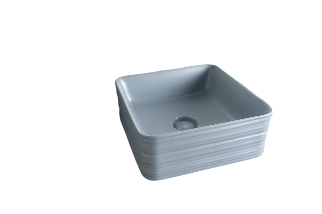 Раковина Gid Gm965 53338 накладная серая матовая 38.5x38.5x13.5