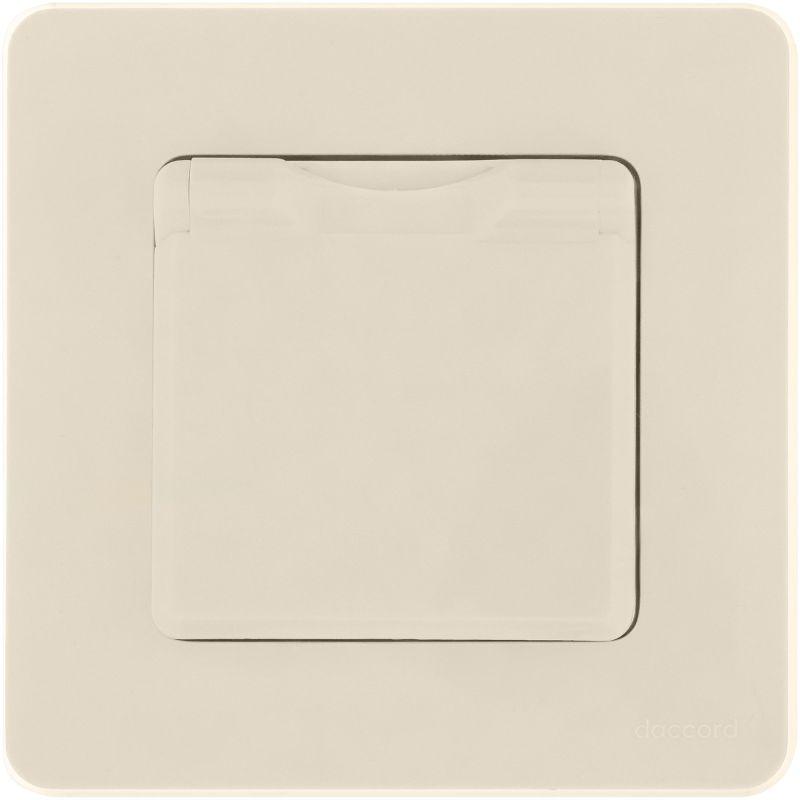 Розетка 1-м СП Inspiria 16А IP44 250В 2P+E защ. шторки с крышкой немецк. стандарт механизм сл. кость IEK 673741