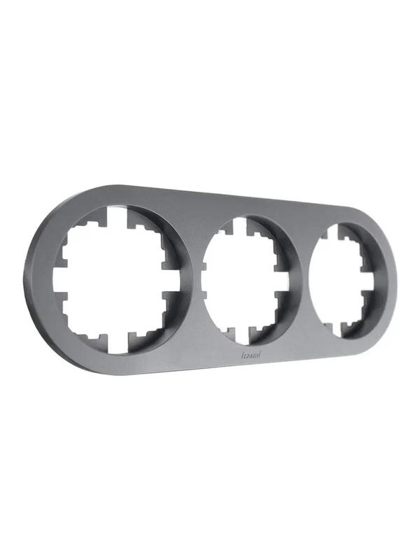 Рамка 3-м OSEN горизонт. круглая сер. матов. LEZARD 744-7400-148