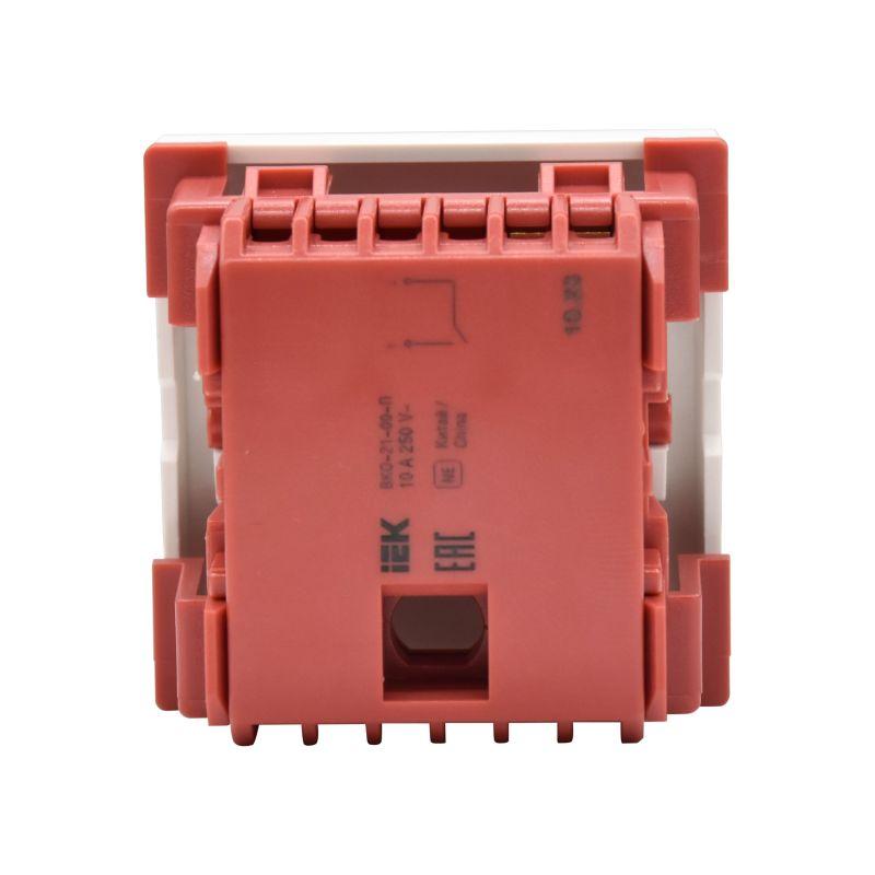 Выключатель 1-кл. 2мод. СП 10А IP20 ВКО-21-00-П бел. PRIMER IEK CKK-40D-VO2-K01