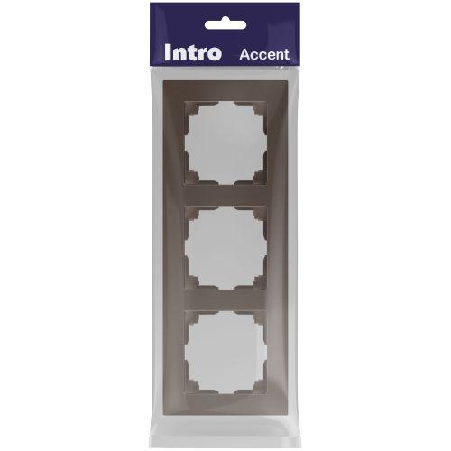 Рамка 3-м СП Accent 6-503-08 бронза Intro Б0063792