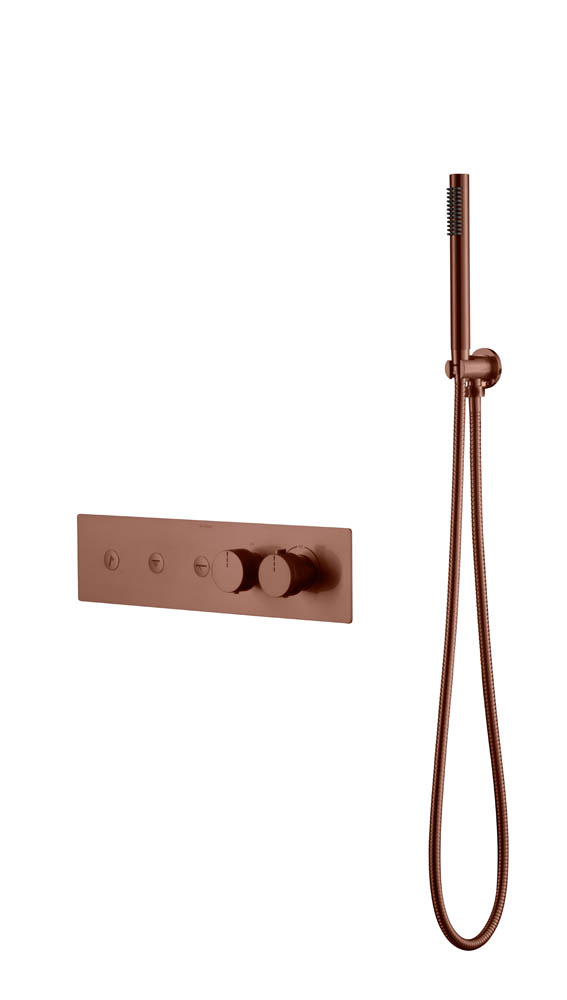 Смеситель FUSION TERMO с ручным душем BRUSHED BRONZE