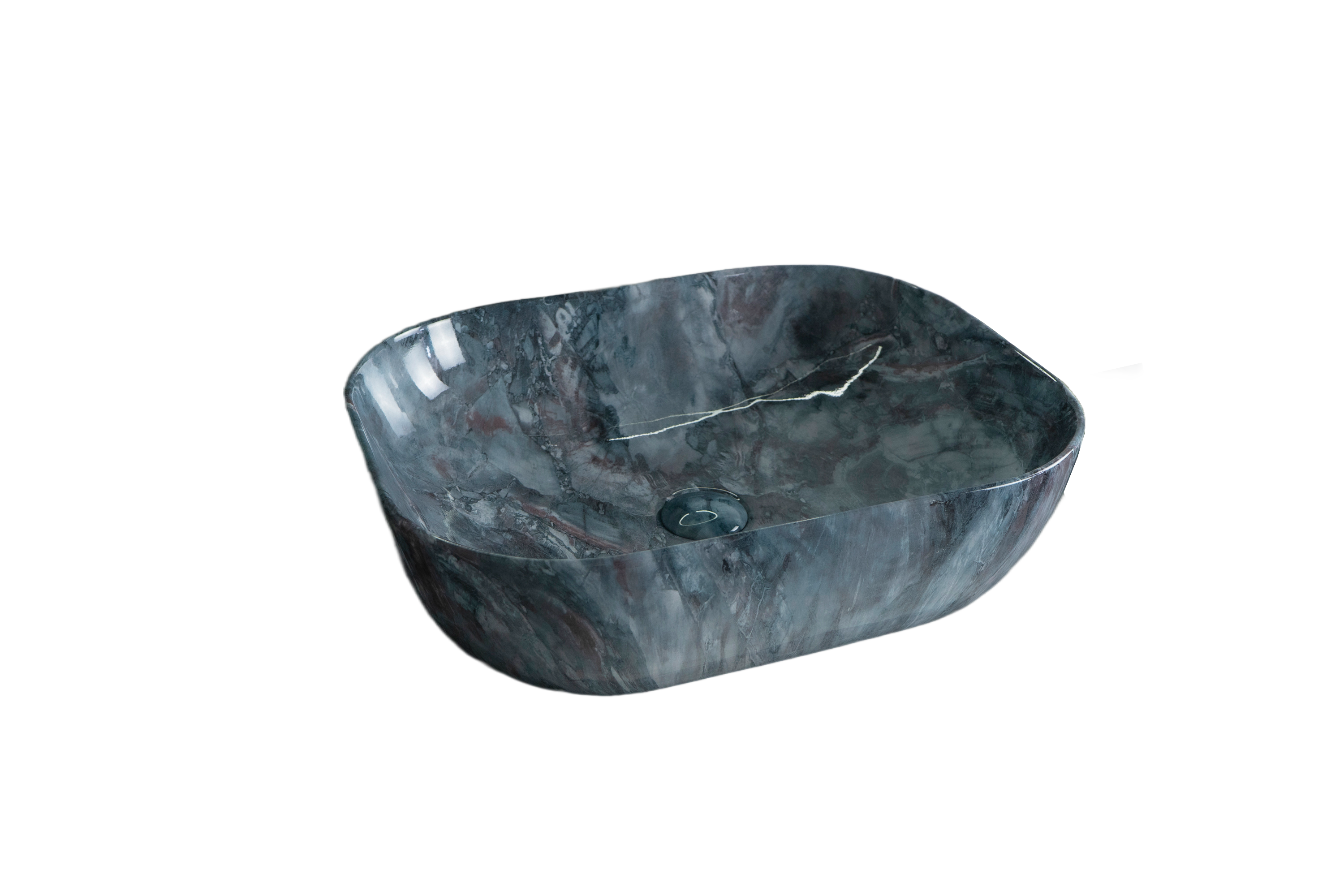 Раковина Gid   54401 накладная под камень глянцевая 50x40x14