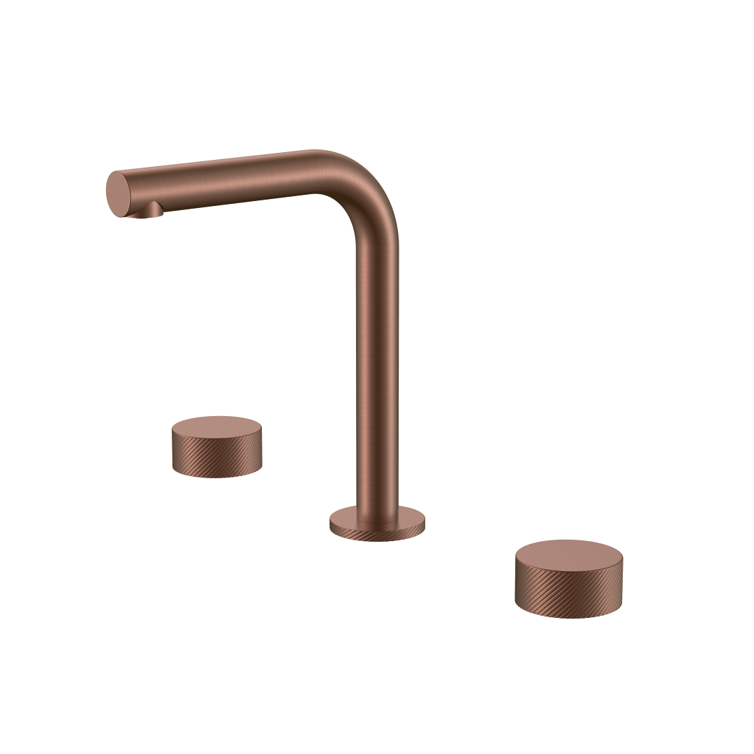 Смеситель на столешницу STICK SPIRALE на 3 отв. BRUSHED BRONZE