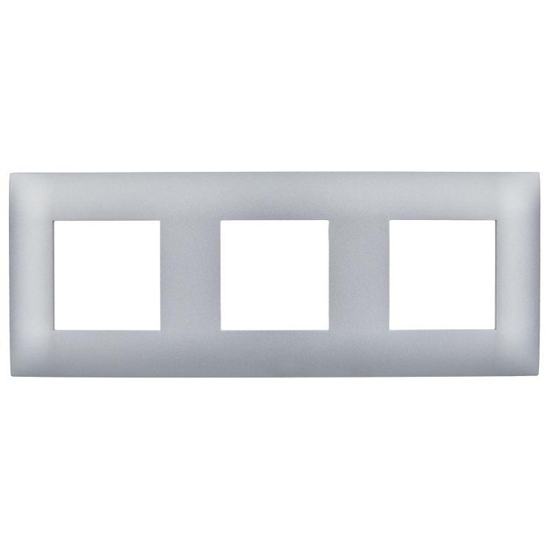 Рамка 3-м SKANDY SK-F03S серебр. IEK SK-M32-K23