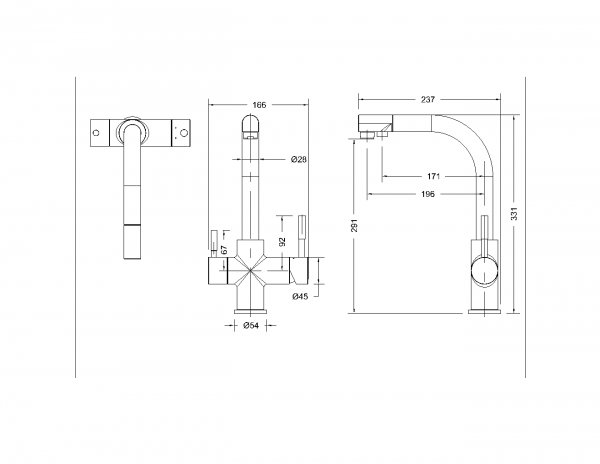 Смеситель для кухни с подключением питьевой воды Bravat Palace (F729261CP-RUS)