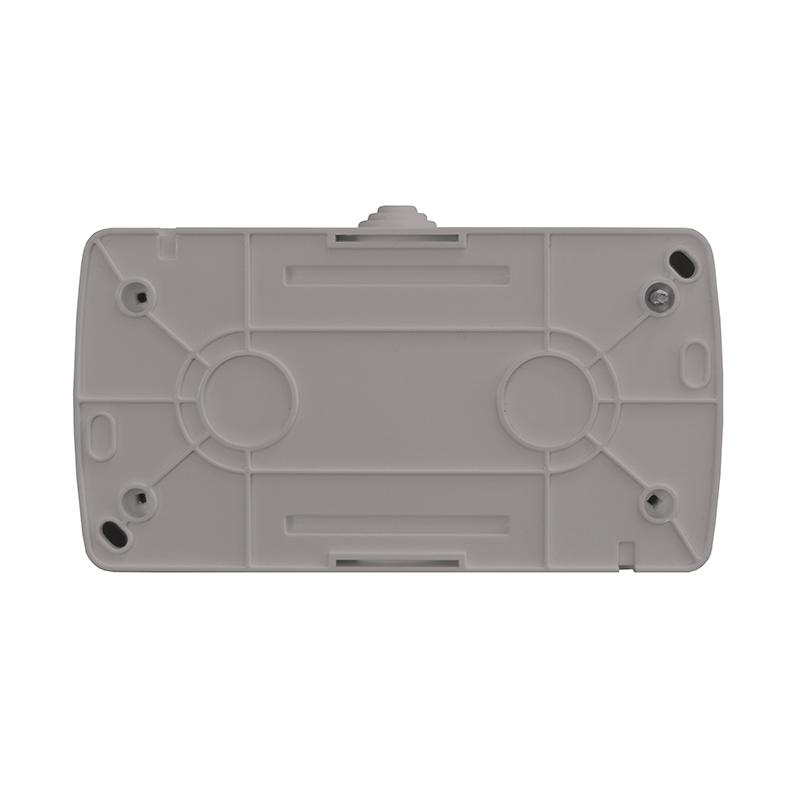 Блок ОП Клио 2-кл. выкл. 10А + розетка 1-м 16А 250В с заземл. с прозр. крышкой сер. Universal К2239-Gr